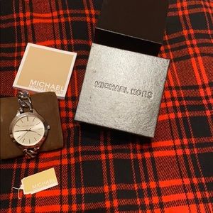 Michael Kors silver bracelet watch